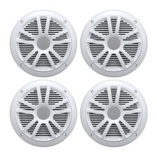BOSS Audio MR6W 6.5" 360W Dual Cone Marine/Boat Speakers Stereo, White 4 Pack