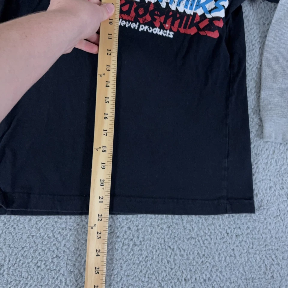 Camisa Akademiks Niños Mediana Tejido Gofre Térmico En Capas Camiseta Gráfica Hip Hop Y2K Foto 3 de 4