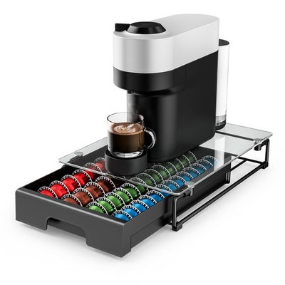 Coffee Pod Drawer Organizer for Nespresso Machines,High-Capacity Storage for ...