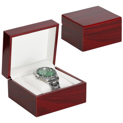 BAOPEND Wooden Single Watch Gift Box with 4 x 3 x 3 inches, Wood Color B 