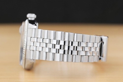 ROLEX DATEJUST 1601 ICE BLUE DIAL 18K WHITE GOLD STEEL FOLDED BRACELET WATCH - Afbeelding 5 van 9