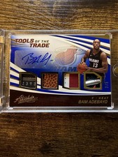 2017 Tools Of The Trade Bam Adebayo Patch Auto /5 Player Worn Laundry Tag Patch