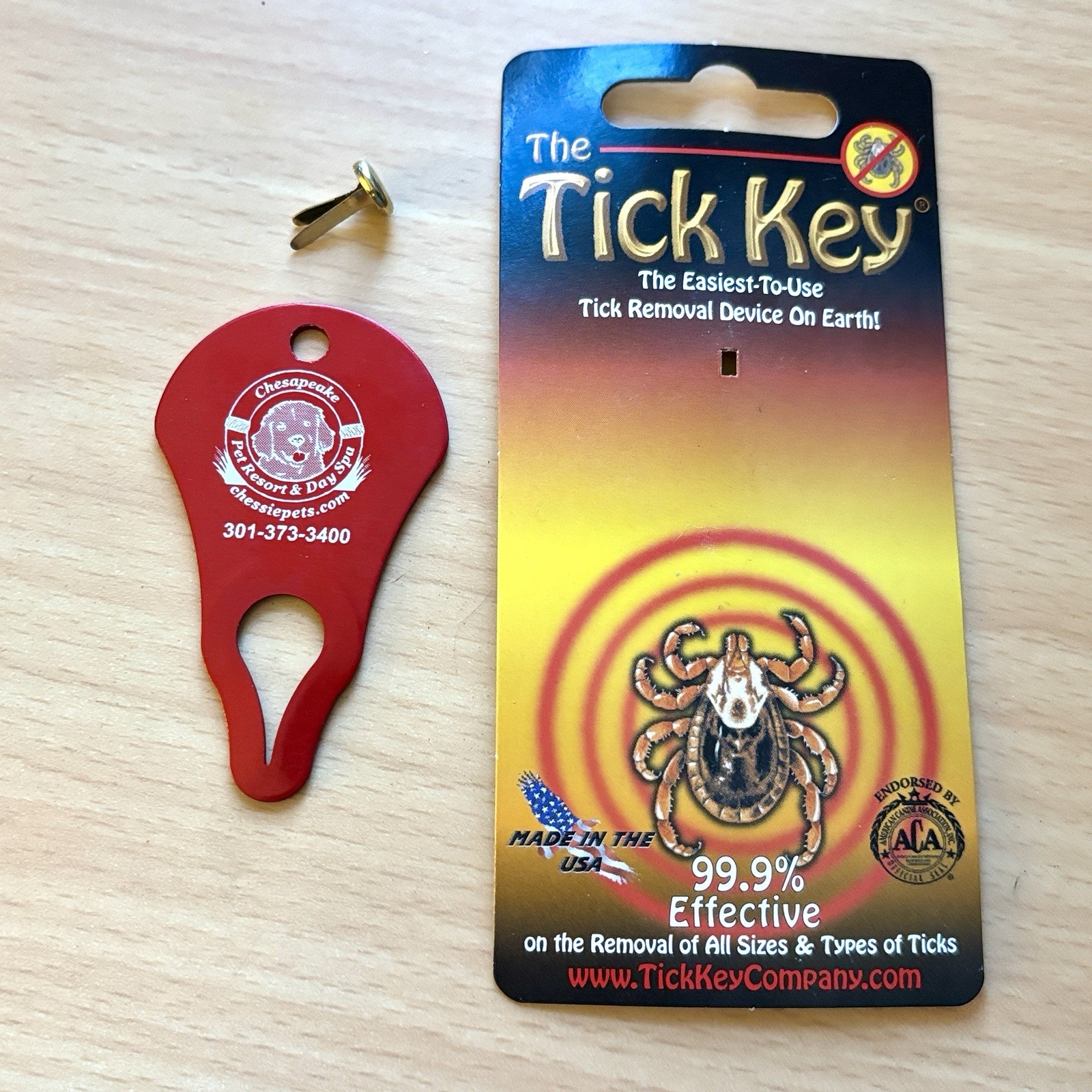 Aluminum Tick Removal Tool Dog Cat Pet Hunting Red USA Safe Complete Outdoors