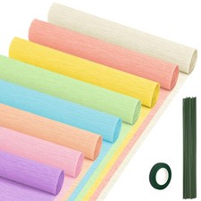 Crepe Paper Streamers 8 Rolls, 10 x 98Inch 8 Pastel Colors