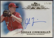 2013 Jordan Zimmermann Topps Tribute Blue  Auto   17/50    #TA-JZ2 (G1023)
