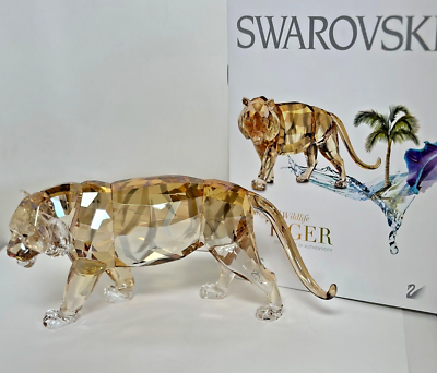 2010 Swarovski Crystal RETIRED Endangered Wildlife Tiger Figurine