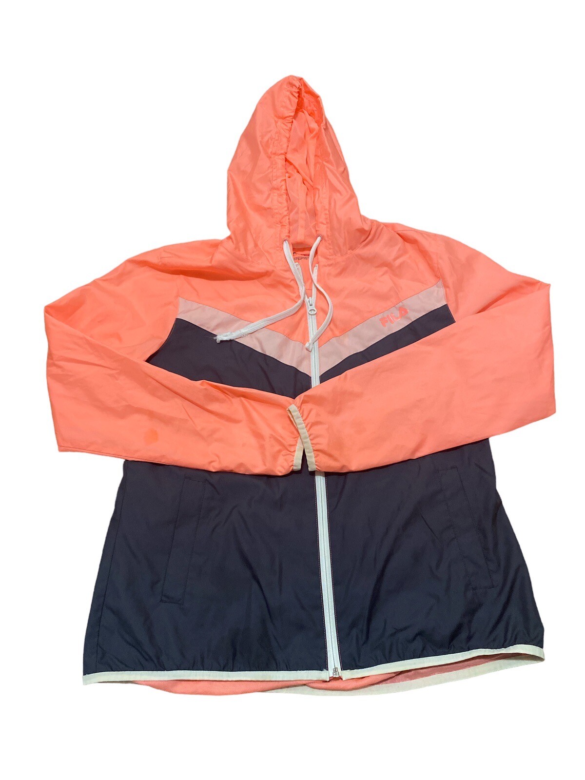 Giacca con cappuccio Fila da donna multicolore a maniche lunghe cerniera intera taglia media