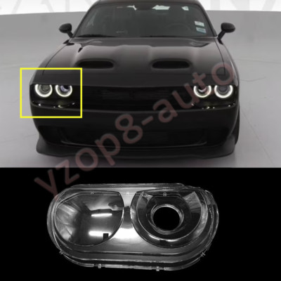 Right Headlight Lens Covers Replace For Dodge Challenger SRT Hellcat 2008-23