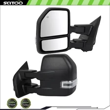 Power Heated Turn Signal Temp Sensor Tow Mirrors For 2015-2020 Ford F150 F-150