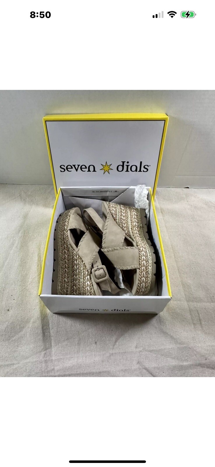 SEVEN DIALS Alessandra Natural Espadrille Wedges Women's Size 8M-image