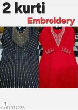 Women kurti Combo kurtis only combo of 2 Embroidered Kurti for Women