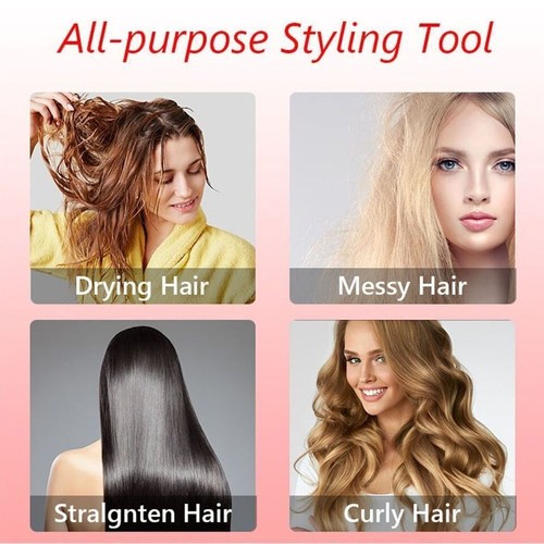 3in1 Hot Air Styler and Rotating Hair Dryer Hair Straightener Curler Brush Comb - Picture 11 of 14