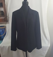 New w/o Tag Women Size 8 Jacket Black Sag Harbor Classic Suit Top Collar Buttons