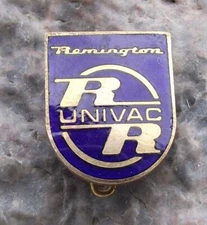 Rare Remington UNIVAC RR Computer Mainframe Computing Company Clasp Pin Badge