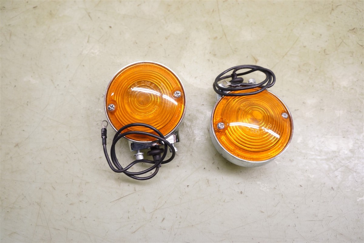 Harley davidson panhead shovelhead orange turn signals
