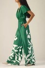 NWT ANTHROPOLOGIE The Somerset Jumpsuit Women's Size XS Green Floral — photo 2