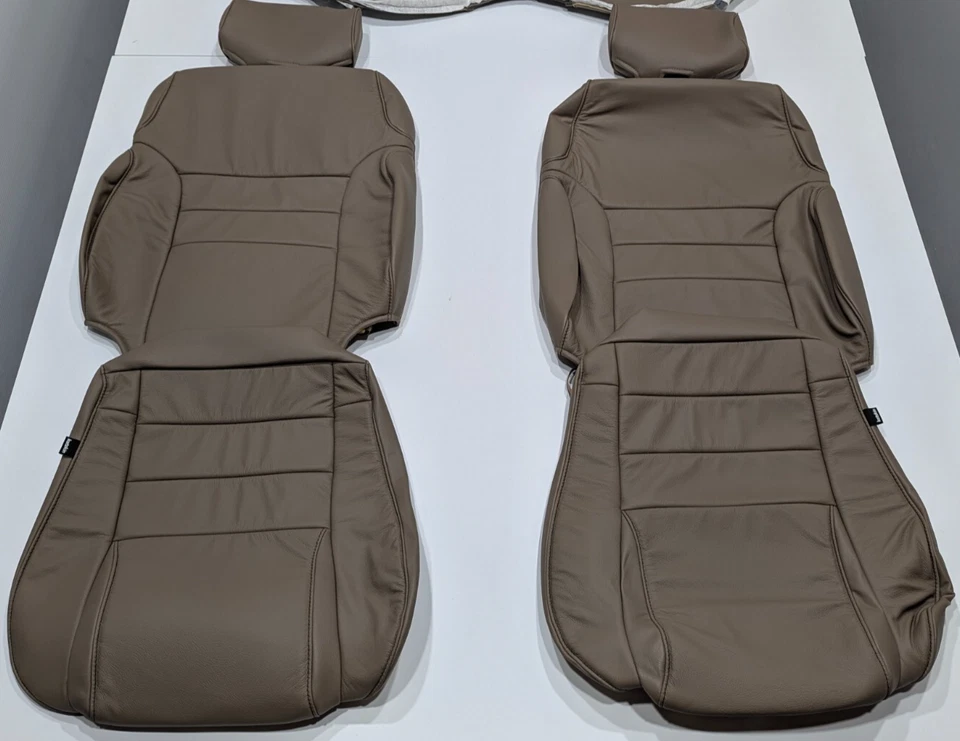 For Ford Mustang GT Coupe 1994-1998 Tan Leather Seat Covers T210 - Image 2 of 4