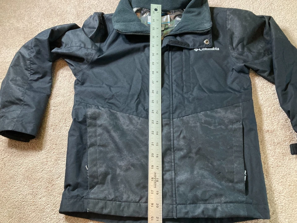 Chaqueta cortavientos Columbia Omnitech niños/niñas jóvenes talla S (8) negra nailon Foto 3 de 4