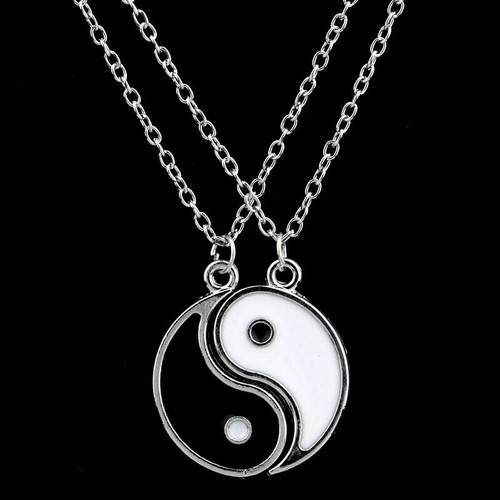 Yin Yang Best Friend Pendant Necklace 2 