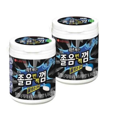 LOTTE Ultra Power ANTI-DROWSINESS No Sleep Chewing Driving Gum 87g x 2