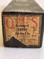 QRS Word Roll 60496 Aloha Oe Hawaii Farewell Song Player Piano