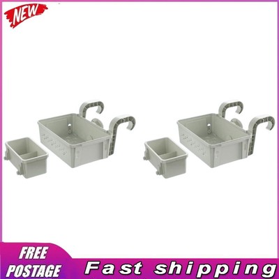 Poolside Hanging Storage Baskets with Cup Holders for Most Above Ground Pool