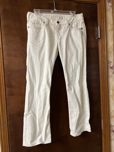 Silver Santorini Womens White Capris 