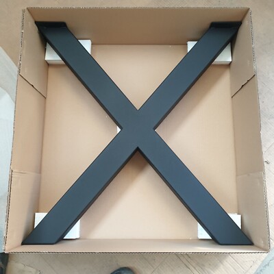 Tischgestell SET  X Tisch COUCHTISCH Loft Tischbeine massiv stabil schwarz DES