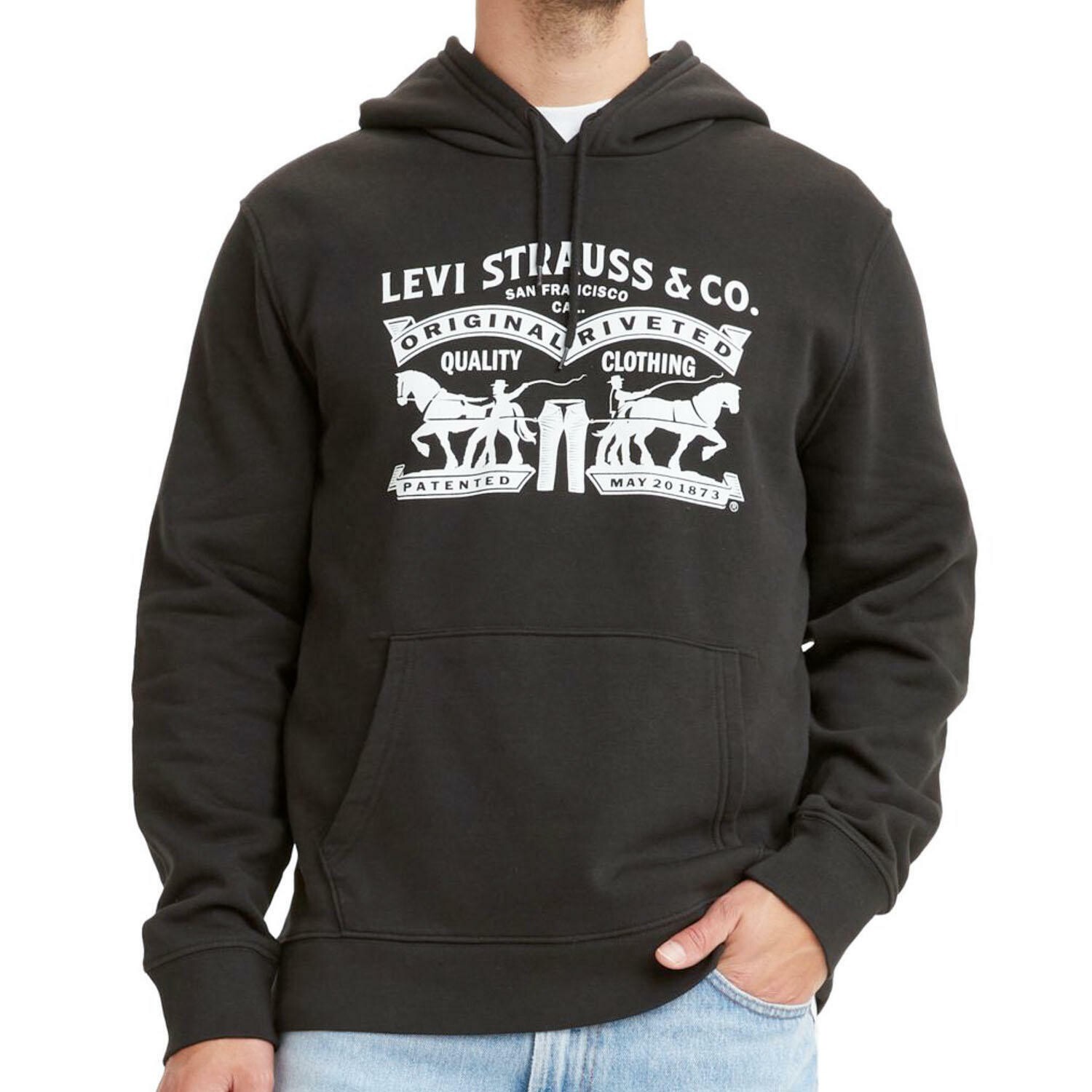 Levi's Authentic Graphic Hooded Sweatshirt Black Men's Size  XL