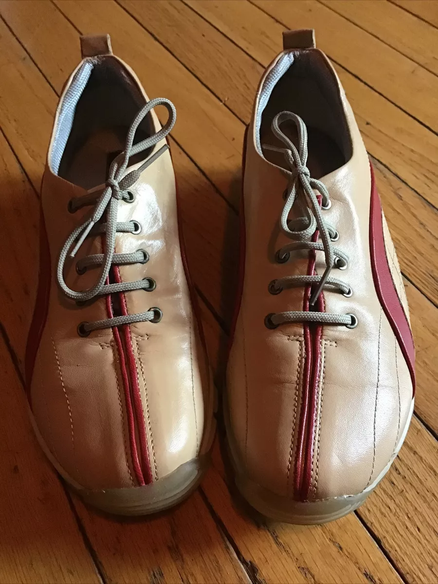 Nine West Leather Retro Tan/red Sneakers Comfort Flats Sz. 38 7.5/8 | eBay