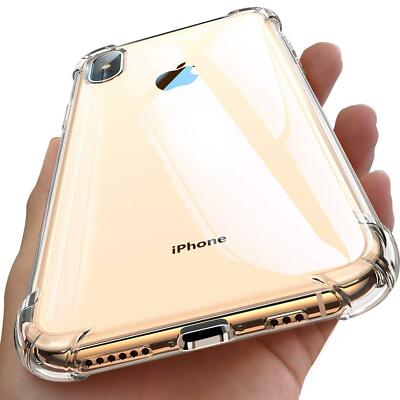 Hülle für iPhone Durchsichtig Dünn Handy Stoßfest Fallschutz Bumper Case