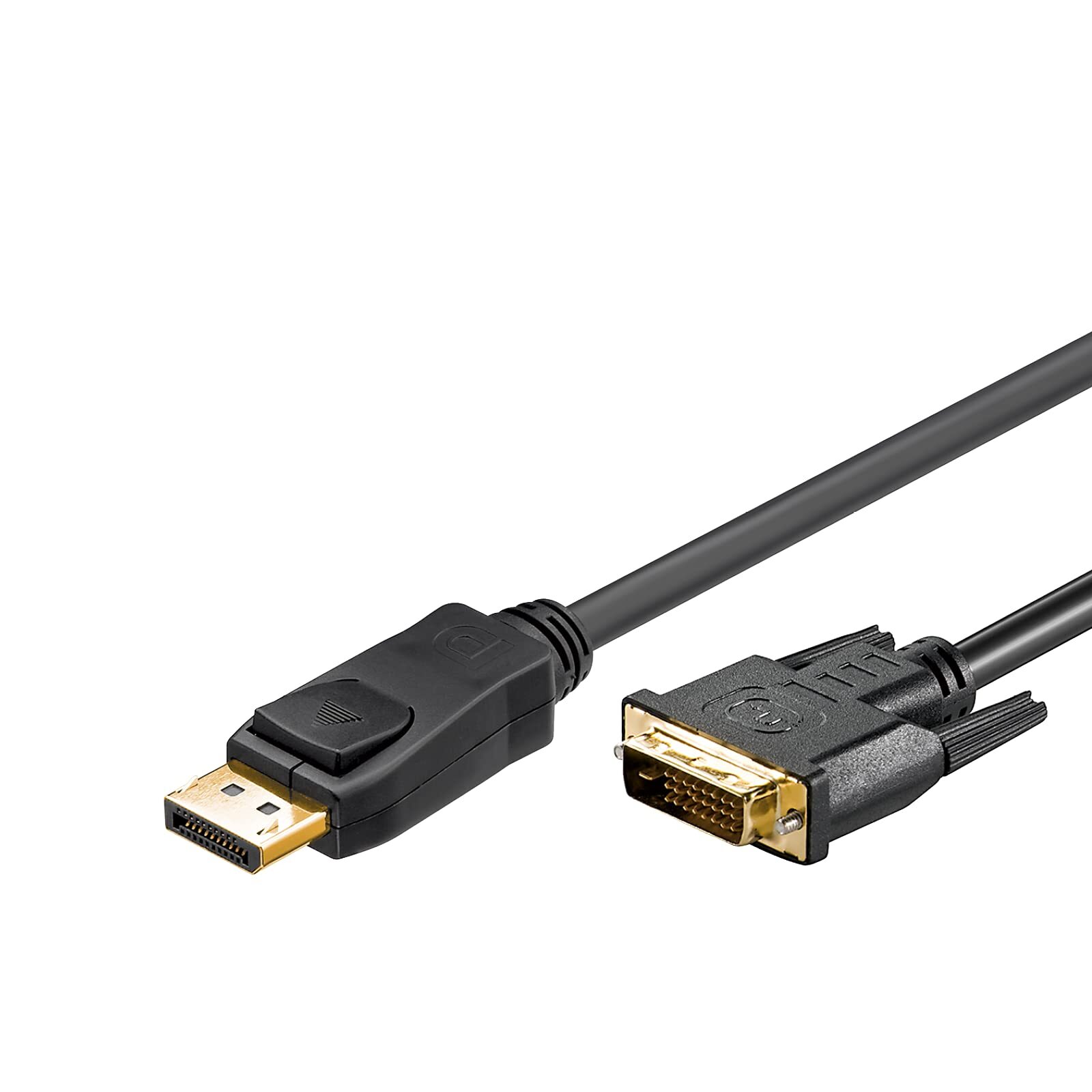 goobay 51961 DisplayPort/DVI-D Adapter Cable 1.2, Gold-plated, 2 m Cable Length