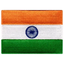 INDIA FLAG PATCH INDIAN EMBLEM embroidered iron-on NATIONAL BANNER BADGE DELHI