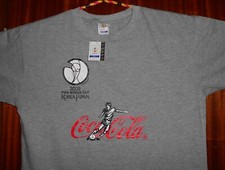 COCA-COLA T-Shirt grau Gr.L, FIFA WORLD CUP 2002 KOREA JAPAN, NEU, 100%BW,
