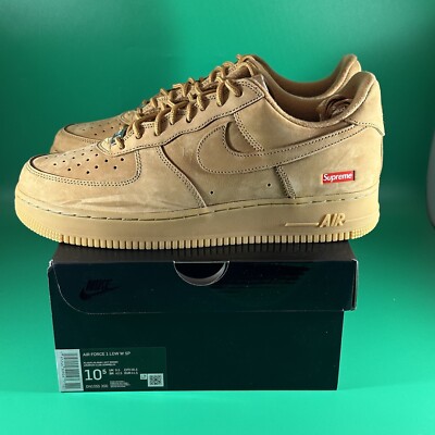Size 10.5 - Nike Air Force 1 Low SP x Supreme Wheat 2021 - DN1555