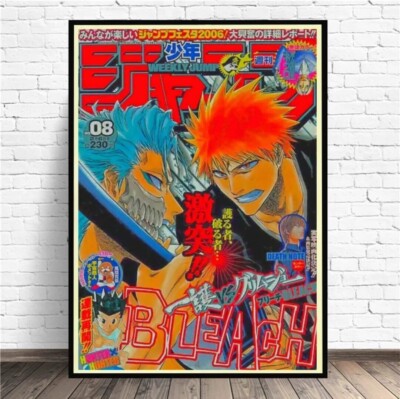 Manga Style canvas wall art Anime Bleach Poster Magazine Design Portrait Fannart