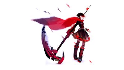Anime red rwby ruby rose white dress jpg Playmat Gaming Mat