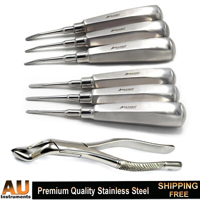 Dental Tooth Extraction Forceps Teeth Loosen Root Elevators Surgical Instruments