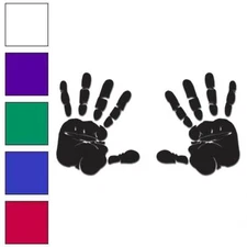 Hand Prints, Vinyl Decal Sticker, Multiple Colors & Sizes #6197