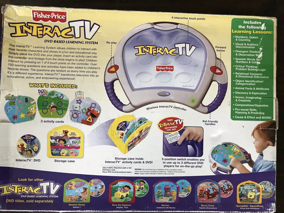 Fisher-Price InteracTV DVD Based Learning Video Gaming System And
