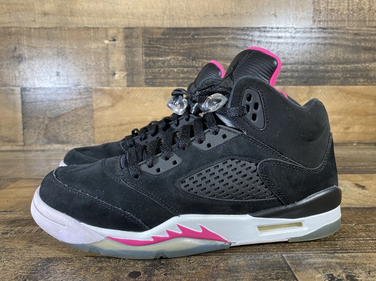 Nike Air Jordan Retro 5 Deadly Pink Size 8 Black White 2017 440892 029