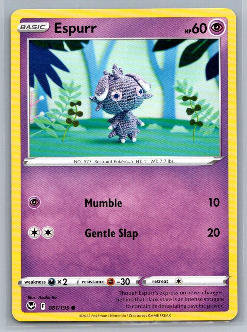 Espurr 81/195 Silver Tempest Common Pokémon TCG 2022
