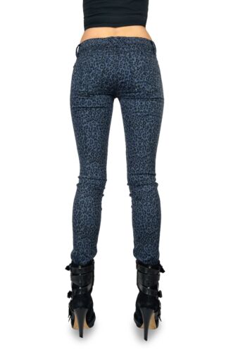 TRIPP EMO GOTH ROCKER GRAY CHEETAH JUNGLE JEAN PANTS SKINNY CYBER PUNK IL8833D - Picture 3 of 4