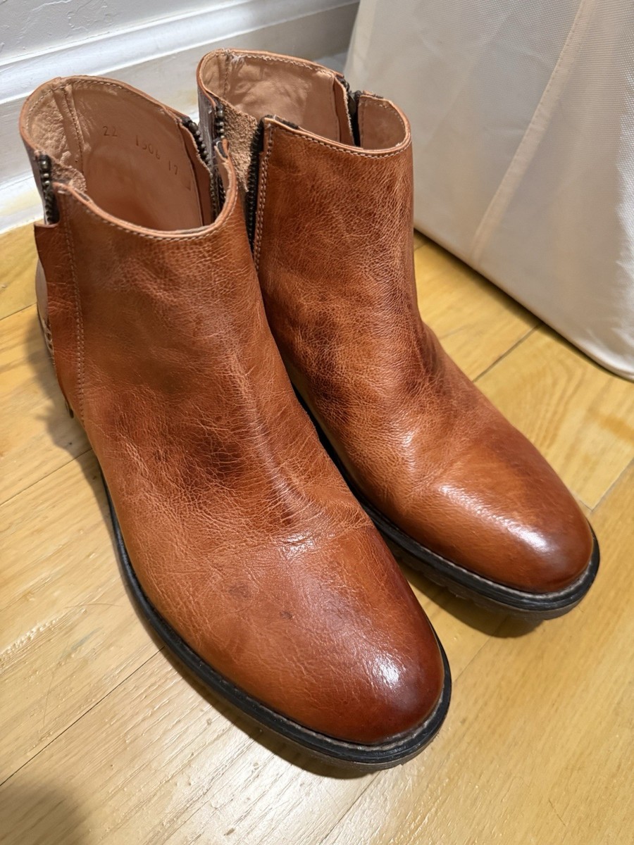 Bed|Stu Brown Vegetable Tanned Leather Chelsea Ankle Boots  display picture 1