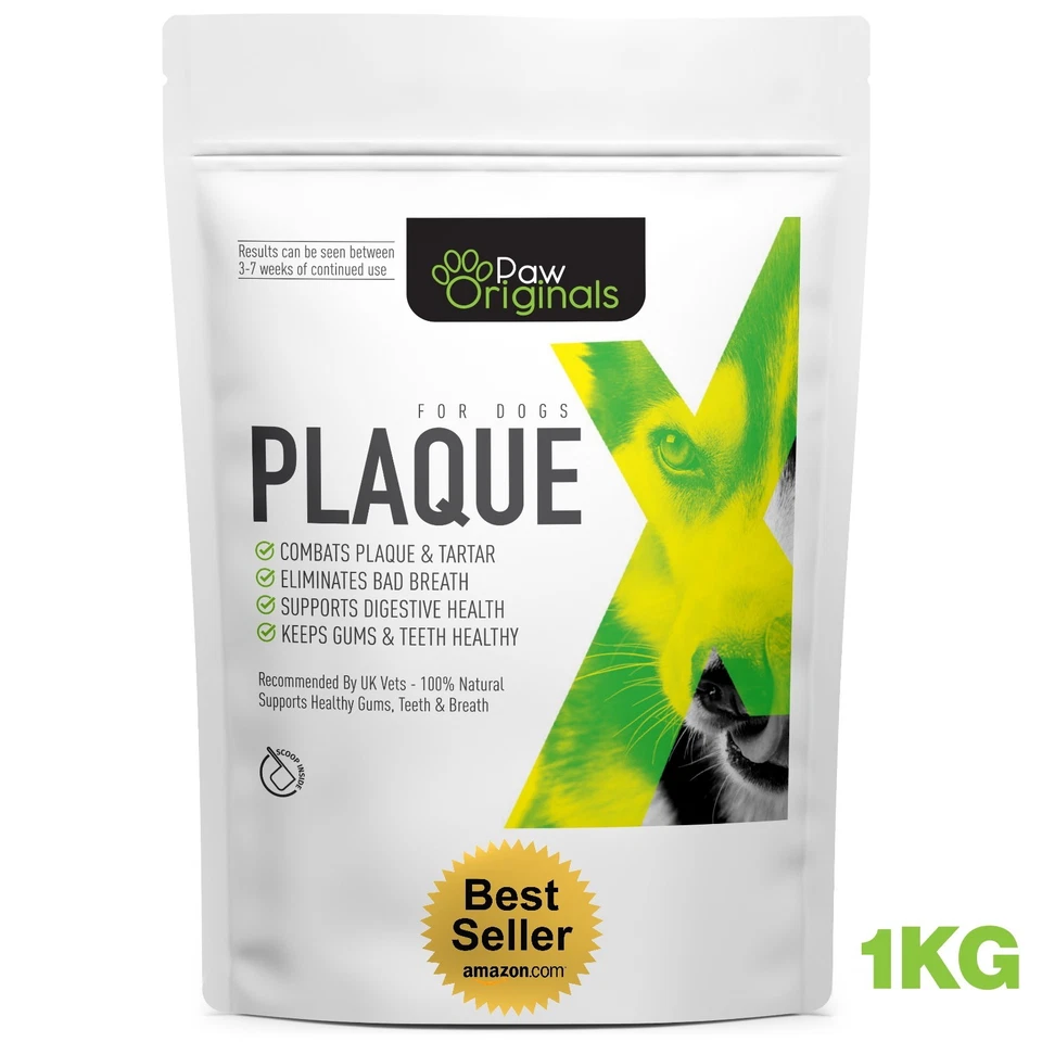 PLAQUEOFF 1KG Plaque X 100% Natural Plaque Off & Tartar Remover For Dogs & Cats Amazon No1