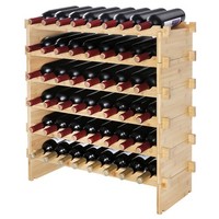 Uimoso 48 Weinregal Flaschenregal FlaschenstäNder Weinschrank Stapelbar