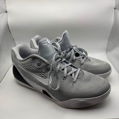 Nike Kobe 9 EM Low Wolf Grey White Black Basketball Shoes IH1401-001 Mens 10.5