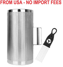 12" x 6" Stainless Steel Guiro Instrument Latin Percussion Metal Guiro Shaker wi