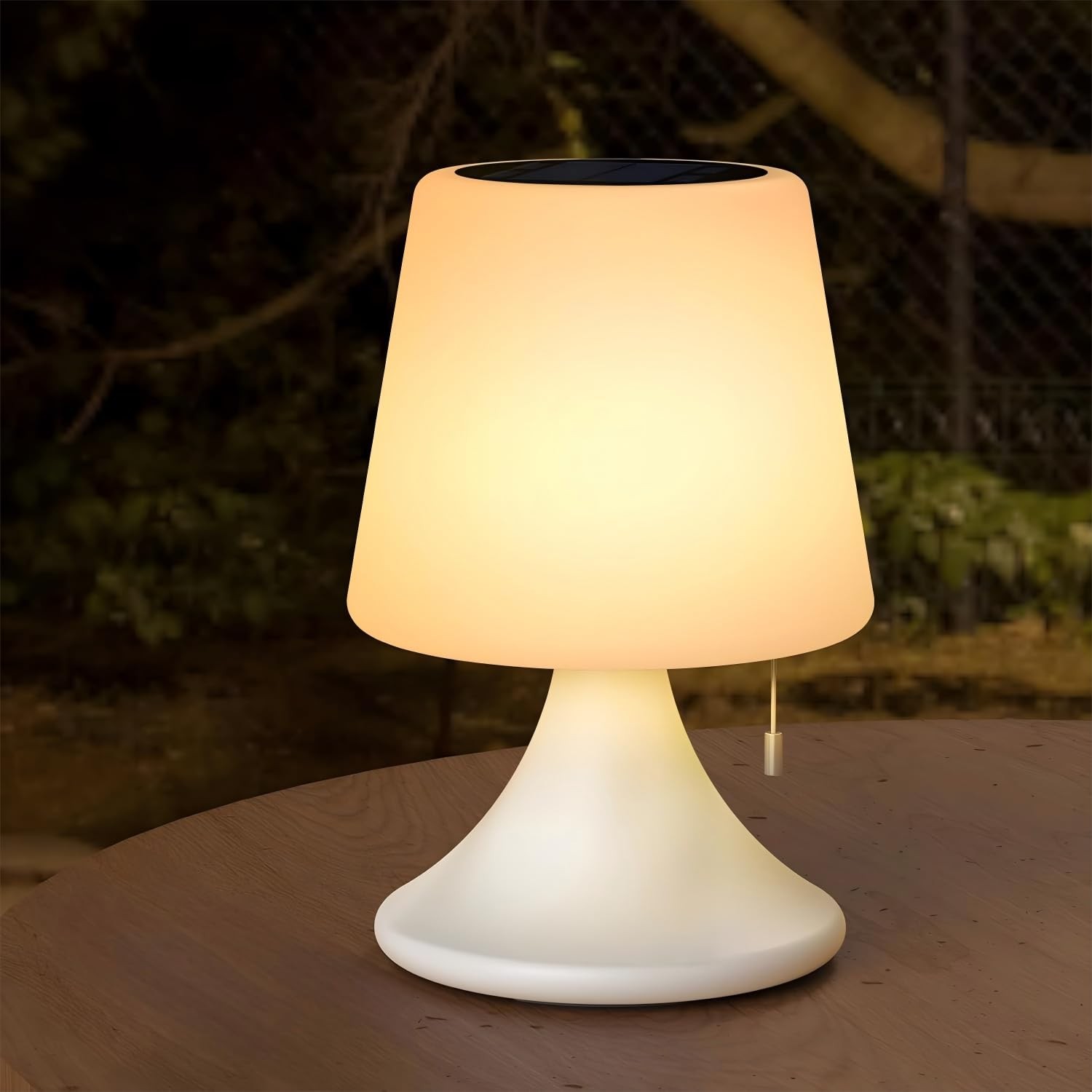 uuffoo Lampada da Tavolo Solare Esterna Ricarica Solare 2-in-1 e USB