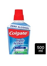 Image of Colgate Triple Action Mouthwash Alcohol Free 500ml Pack Of 2